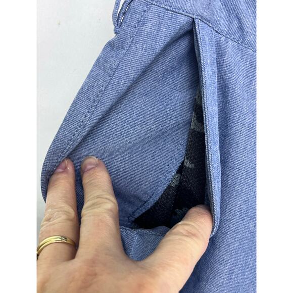 Billabong Mens 34 Blue Zip Font Shorts Casual Athleisure Comfort 9 Inch Inseam - Picture 8 of 8